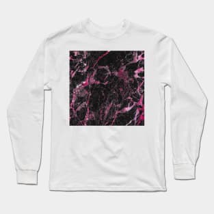 Dark marble with fuchsia Long Sleeve T-Shirt